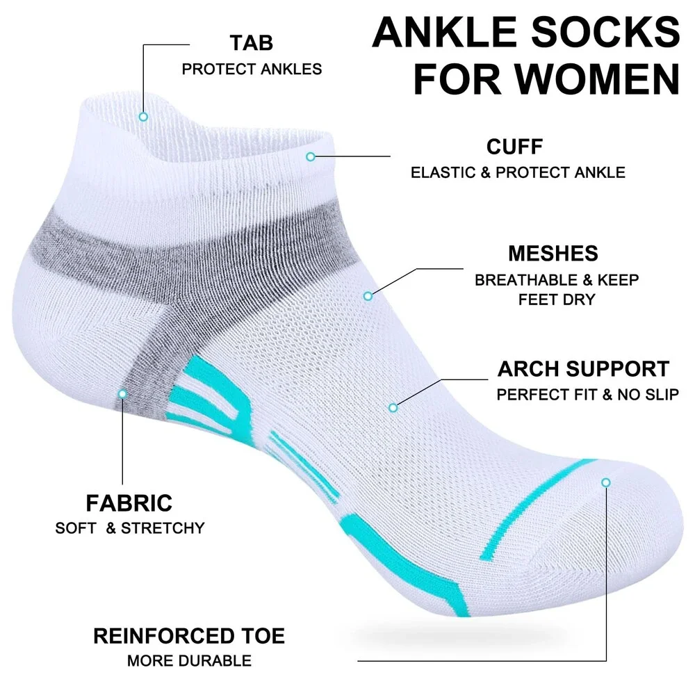 shnn Women's 15 Pairs Lightweight Breathable Low Cut Ankle Socks 6-10 Fit - NWT